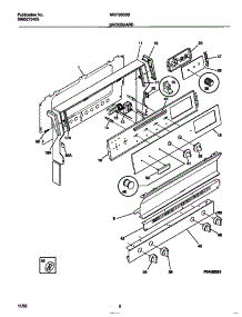 02 - Backguard parts for Frigidaire Range MGF350SBDB from AppliancePartsPros.com