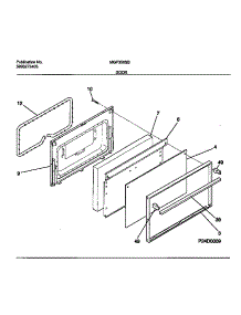 06 - Door parts for Frigidaire Range MGF350SBDB from AppliancePartsPros.com