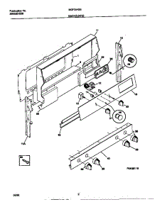 02 - Backguard parts for Frigidaire Range MGF354SEDA from AppliancePartsPros.com