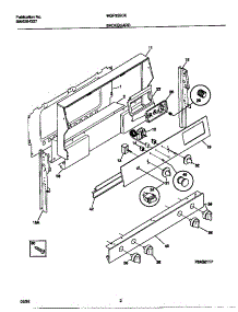 02 - Backguard parts for Frigidaire Range MGF355CESB from AppliancePartsPros.com