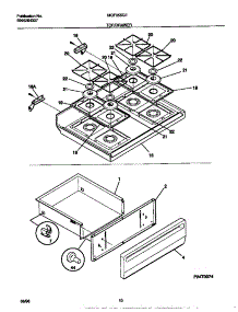 05 - Top / Drawer parts for Frigidaire Range MGF355CESB from AppliancePartsPros.com