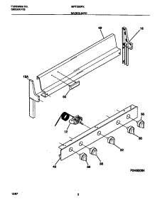 02 - Backguard parts for Frigidaire Range MPF300PXWC from AppliancePartsPros.com