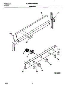 02 - Backguard parts for Frigidaire Range MLF303PGDA from AppliancePartsPros.com