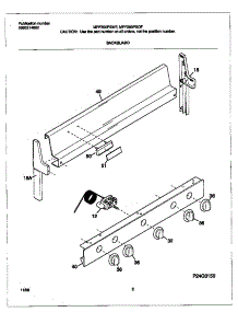 02 - Backguard parts for Frigidaire Range MPF300PBDF from AppliancePartsPros.com