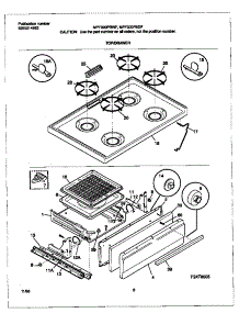 05 - Top / Drawer parts for Frigidaire Range MPF300PBDF from AppliancePartsPros.com