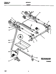 03 - Burner parts for Frigidaire Range MPF300PXWC from AppliancePartsPros.com