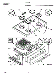 05 - Top / Drawer parts for Frigidaire Range MPF300PBWE from AppliancePartsPros.com