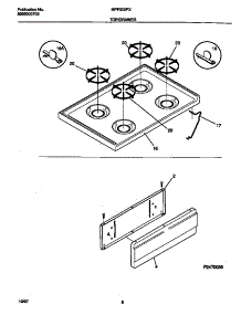 05 - Top / Drawer parts for Frigidaire Range MPF300PXWC from AppliancePartsPros.com