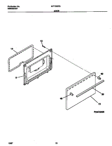 06 - Door parts for Frigidaire Range MPF300PBWE from AppliancePartsPros.com