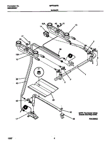 03 - Burner parts for Frigidaire Range MPF300PBDE from AppliancePartsPros.com
