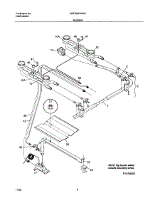11 - Burner parts for Frigidaire Range MPF300PXWH from AppliancePartsPros.com