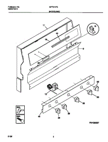 02 - Backguard parts for Frigidaire Range MPF311PCWB from AppliancePartsPros.com