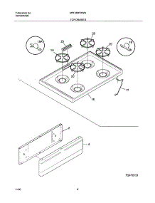 09 - Top / Drawer parts for Frigidaire Range MPF300PXWH from AppliancePartsPros.com