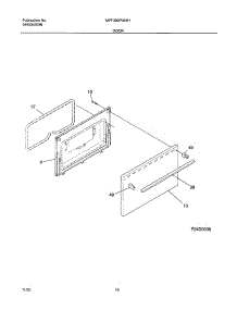 05 - Door parts for Frigidaire Range MPF300PXWH from AppliancePartsPros.com