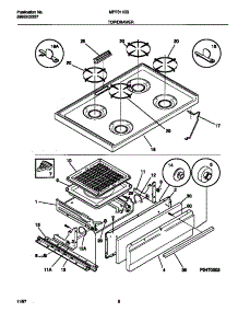 05 - Top / Drawer parts for Frigidaire Range MPF311SBWD from AppliancePartsPros.com