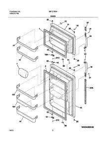 03 - Doors parts for Frigidaire Refrigerator BRT21R6AW1 from AppliancePartsPros.com