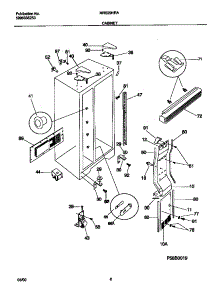 04 - Cabinet parts for Frigidaire Refrigerator MRS20HRADB from AppliancePartsPros.com