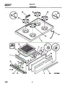 05 - Top / Drawer parts for Frigidaire Range MPF311PCWB from AppliancePartsPros.com