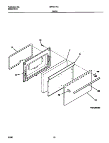 06 - Door parts for Frigidaire Range MPF311PCWB from AppliancePartsPros.com