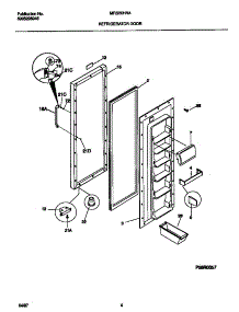 03 - Refrigerator Door parts for Frigidaire Refrigerator MRS20HRAD7 from AppliancePartsPros.com