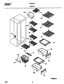 05 - Shelves parts for Frigidaire Refrigerator MRS20HRAD7 from AppliancePartsPros.com