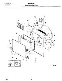 03 - Frnt Pnl,Door parts for Frigidaire Dryer MDE336RES2 from AppliancePartsPros.com