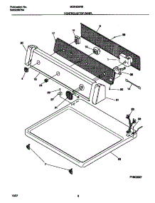 04 - Controls / Top Panel parts for Frigidaire Dryer MDE436REW1 from AppliancePartsPros.com