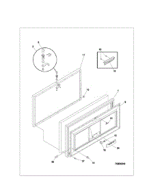 Universal / Multiflex (Frigidaire) Freezer Door parts for Frigidaire Freezer CFC07M4HW1 from AppliancePartsPros.com