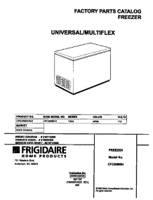 Universal / Multiflex (Frigidaire) Freezer Cover parts for Frigidaire Freezer CFC05M0HW1 from AppliancePartsPros.com