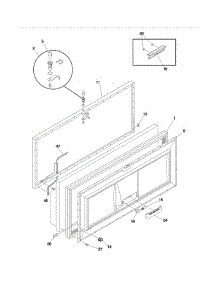 Universal / Multiflex (Frigidaire) Freezer Door parts for Frigidaire Freezer CFC07M4AW3 from AppliancePartsPros.com