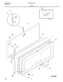 03 - Door parts for Frigidaire Freezer CFC09M4AW2 from AppliancePartsPros.com