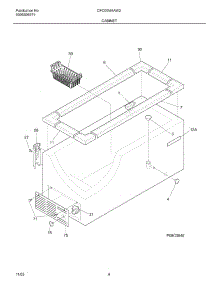 05 - Cabinet parts for Frigidaire Freezer CFC09M4AW2 from AppliancePartsPros.com