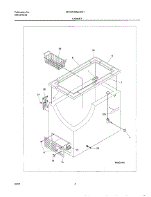 05 - Cabinet parts for Frigidaire Freezer CFC09M4HW1 from AppliancePartsPros.com