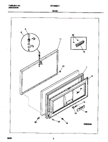 02 - Door parts for Frigidaire Freezer CFC09M7HW0 from AppliancePartsPros.com