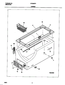 03 - Cabinet parts for Frigidaire Freezer CFC09M7HW0 from AppliancePartsPros.com