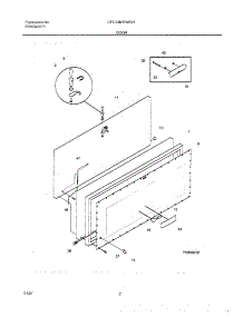 03 - Door parts for Frigidaire Freezer CFC13M7HW0 from AppliancePartsPros.com
