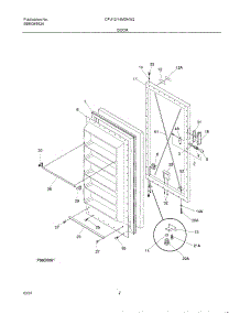 03 - Door parts for Frigidaire Freezer CFU14M2HW2 from AppliancePartsPros.com