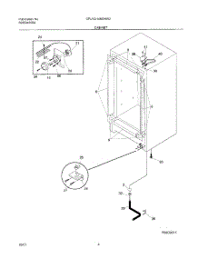 05 - Cabinet parts for Frigidaire Freezer CFU14M2HW2 from AppliancePartsPros.com