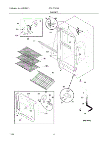 05 - Cabinet parts for Frigidaire Freezer CFU17F3AW0 from AppliancePartsPros.com