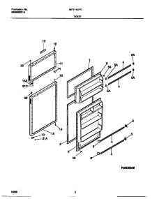 02 - Door parts for Frigidaire Refrigerator MRT15CPEW0 from AppliancePartsPros.com