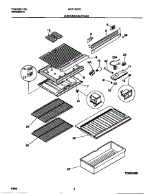 04 - Shelves / Controls parts for Frigidaire Refrigerator MRT15CPEW0 from AppliancePartsPros.com