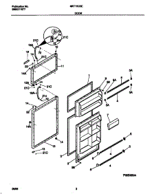 02 - Door parts for Frigidaire Refrigerator MRT15CSED6 from AppliancePartsPros.com