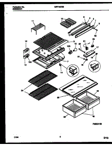 04 - Shelves And Supports parts for Frigidaire Refrigerator MRT15CRBD0 from AppliancePartsPros.com