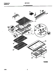 04 - Shelves / Controls parts for Frigidaire Refrigerator MRT15CSEY4 from AppliancePartsPros.com
