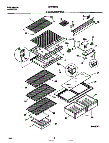 04 - Shelves / Controls parts for Frigidaire Refrigerator MRT15DRCD0 from AppliancePartsPros.com
