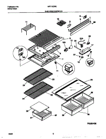 04 - Shelves / Controls parts for Frigidaire Refrigerator MRT15DNCW1 from AppliancePartsPros.com