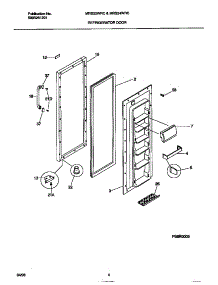 03 - Refrigerator Door parts for Frigidaire Refrigerator MRS22WRCD2 from AppliancePartsPros.com