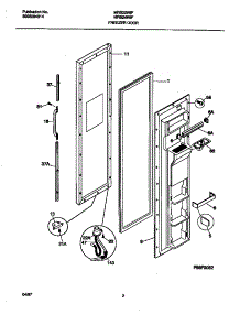02 - Freezer Door parts for Frigidaire Refrigerator MRS24WIFW0 from AppliancePartsPros.com