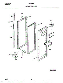03 - Refrigerator Door parts for Frigidaire Refrigerator MRS26WIEW1 from AppliancePartsPros.com