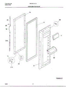 04 - Refrigerator Door parts for Frigidaire Refrigerator MRS26LGJC2 from AppliancePartsPros.com